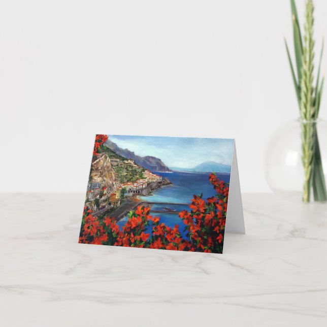 Amalfi Kusten Notecard Kort (Framsida)