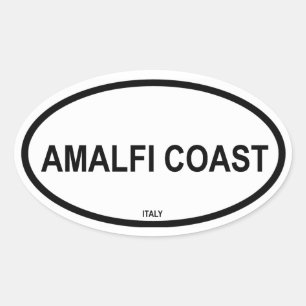 AMALFI KUSTEN OVALT KLISTERMÄRKE