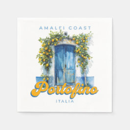 Amalfi Kusten Portofino La Dolce Vita Italia Lemon Pappersservett