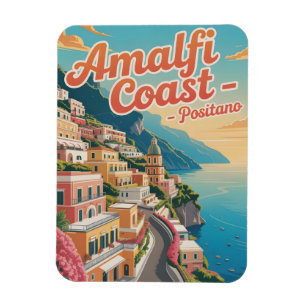 Amalfi Kusten Positano Vintage Magnet