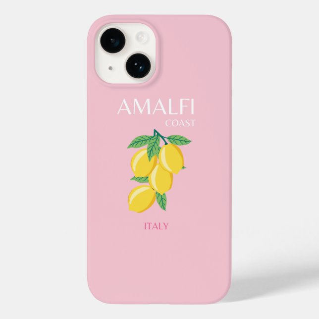Amalfi Kusten, Preppy Art, Rosa, Travel (Baksida)