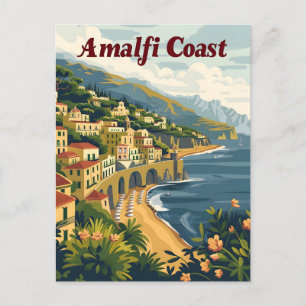 amalfi kusten resa vykort