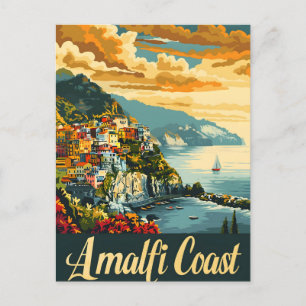 Amalfi Kusten sunset Vykort
