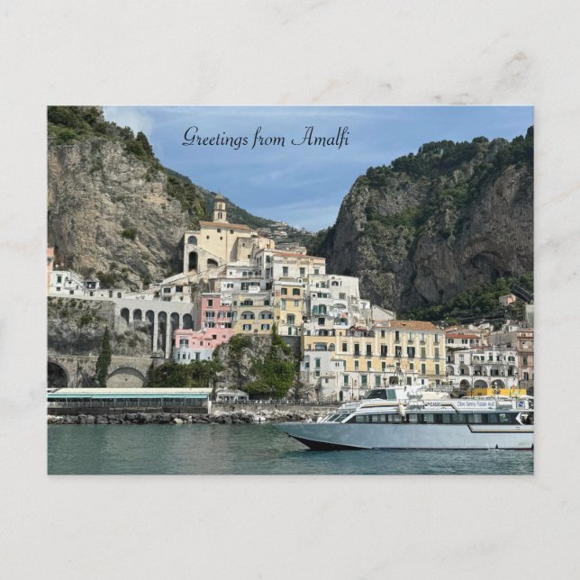 Amalfi Kusten Town Italien vykort (Framsida)