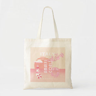 Amalfi Kusten, Travel Art, Preppy Travel, Pastel Tygkasse