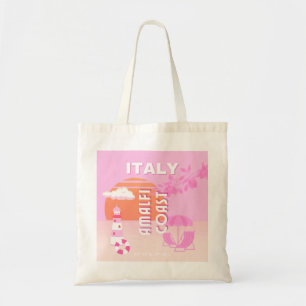Amalfi Kusten, Travel Art, Preppy Travel, Rosa Tygkasse