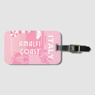 Amalfi Kusten, Travel Art, Rosa Bagagebricka