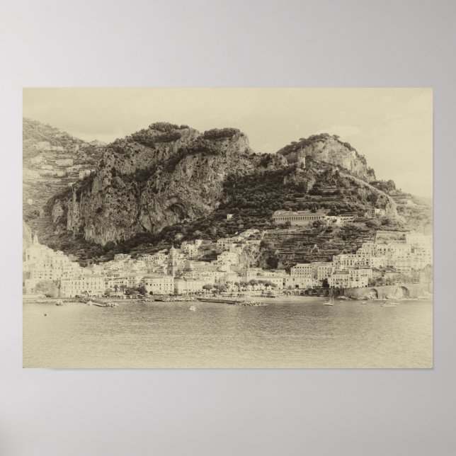 Amalfi Kusten Vintage Poster (Framsidan)