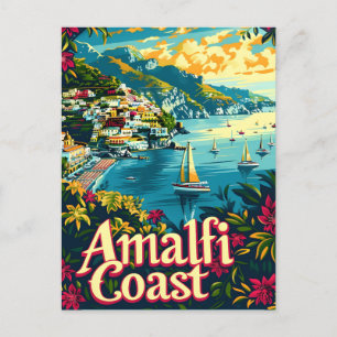 Amalfi Kusten Vintage Vykort