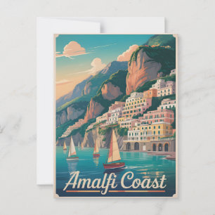 Amalfi Kusten vintage Vykort
