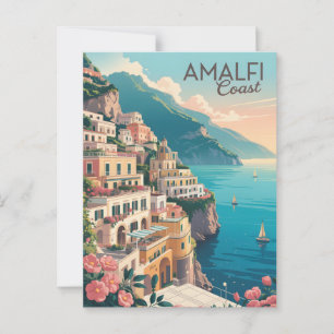 Amalfi Kusten vintage Vykort