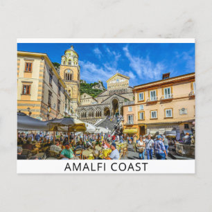 Amalfi Kusten, vykort för Italien