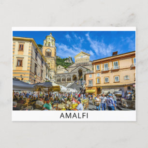 Amalfi Kusten, vykort för Italien
