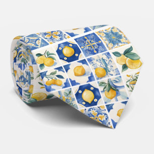 Amalfi Kusten Watercolor Mediterranean Lemon Nacke Slips