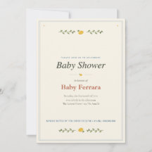 Amalfi-kustens baby shower-inbjudan