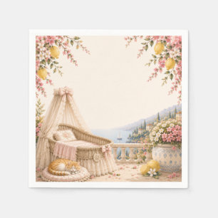 Amalfi-kustens baby shower Medelhavets kust Pappersservett