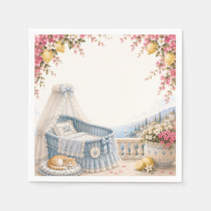 Amalfi-kustens baby shower Medelhavets kust Pappersservett