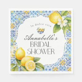 Amalfi-kustens italienska möhippeborddekoration pappersservett