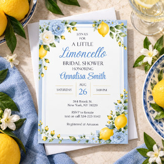 Amalfi-kustens Limoncello bröllopsfestinladning Inbjudningar
