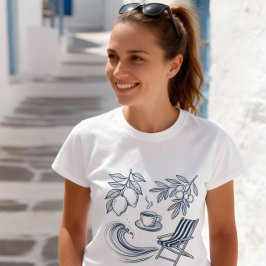 Amalfi-kustens sommar-t-shirt t shirt