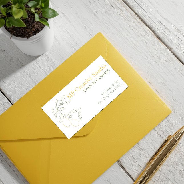 Amalfi Lemon Chic Adressetikett (Skapare uppladdad)