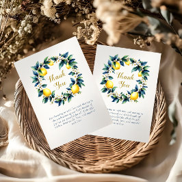 Amalfi Lemon Wreath Ciao Baby Baby Shower Tack Kort