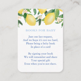 Amalfi Lemons Bygger Pojke Bibliotek Baby Shower Tilläggskort