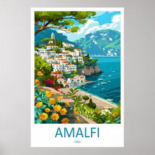 Amalfi Park Affisch Skidresa NationellVintage