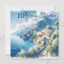 Amalfi Positano Romantic Travel Anniury Gift Kort