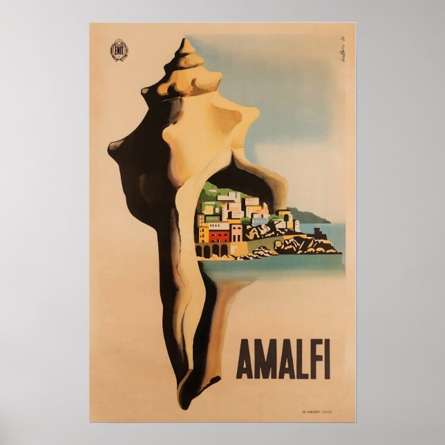 Amalfi Print Italy Travel Poster Italian Art (Framsidan)
