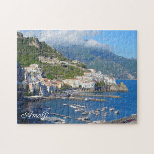 Amalfi, stadsbutik och Italien i italienska Kusten Pussel