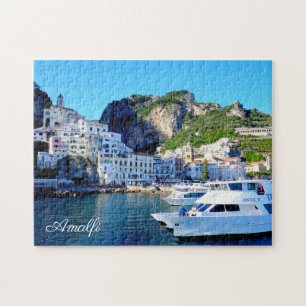 Amalfi, stadshamn, Italien i Kusten Pussel