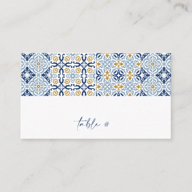 Amalfi Tile Sommarplatskort Visitkort (Framsida)