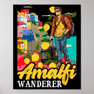 Amalfi vandrare Italien Amalfi kust citron resenär Poster
