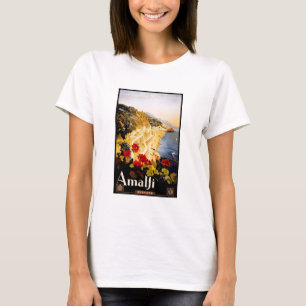 Amalfi vintage resor poster t shirt