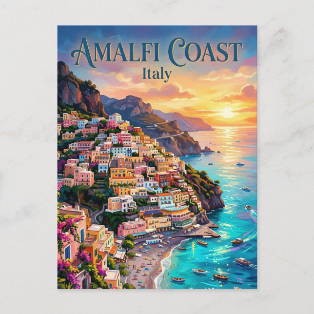 Amalfikusten Italien Vykort (Framsida)