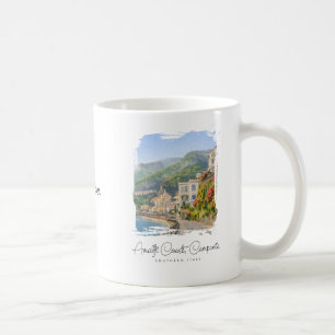 Amalfikustens akvarell romantiska resaminne kaffemugg