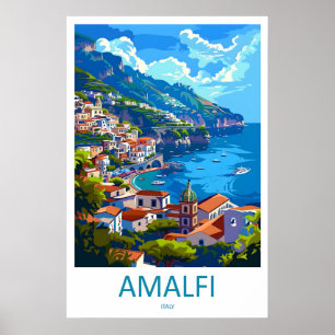 AmalfiVintage Resaaffisch Skidåkning Nationalpark Poster