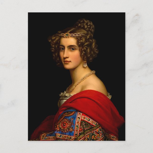 Amalia von Schintling Bavarian skönhet Vykort (Framsida)