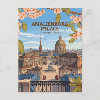 Amalienborgs slott Köpenhamn Kunglig bostad Post Vykort