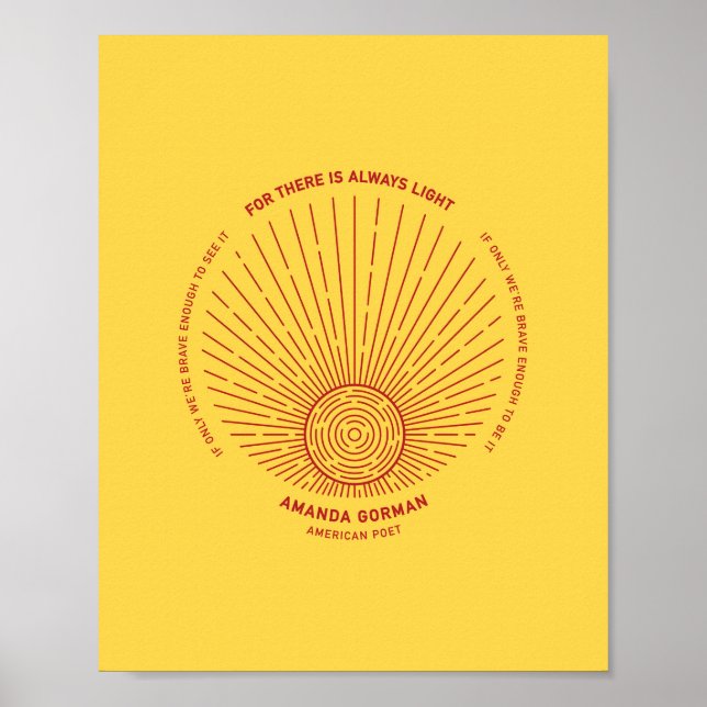 Amanda Gorman Inauguration Dikt 202 Poster (Framsidan)