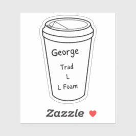 Amanda Lexie George Coffee Sticker Klistermärken