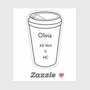 Amanda Lexie Olivia Coffee Sticker Klistermärken