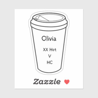Amanda Lexie Olivia Coffee Sticker Klistermärken