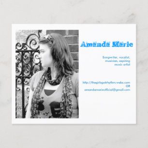 Amanda Marie affärskorts Flygblad