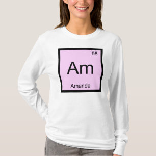 Amanda Namn Chemistry Inslag Periodic Bord Tee