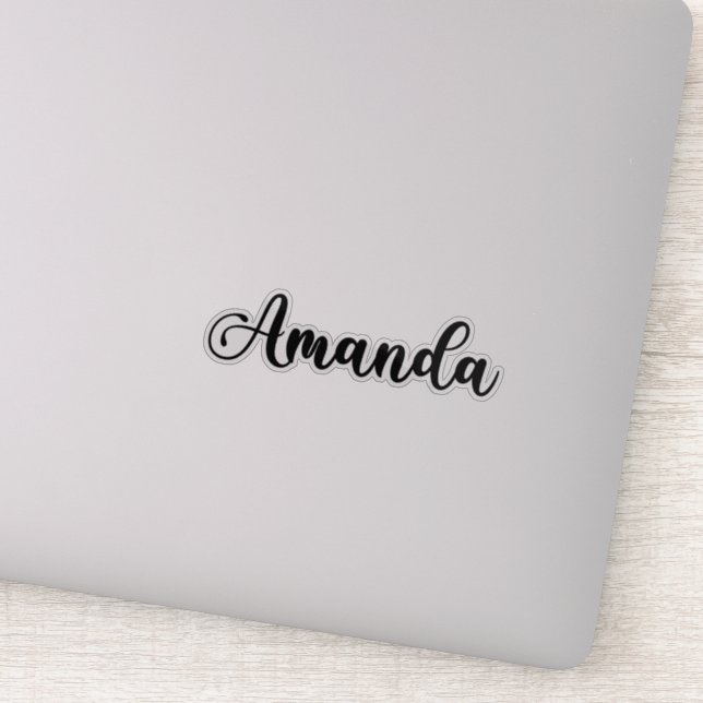 Amanda Namn - handskriven calligrafi Klistermärken (Detalj)