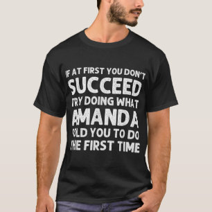 AMANDA Namn Personlig Birthday Funny jul T Shirt