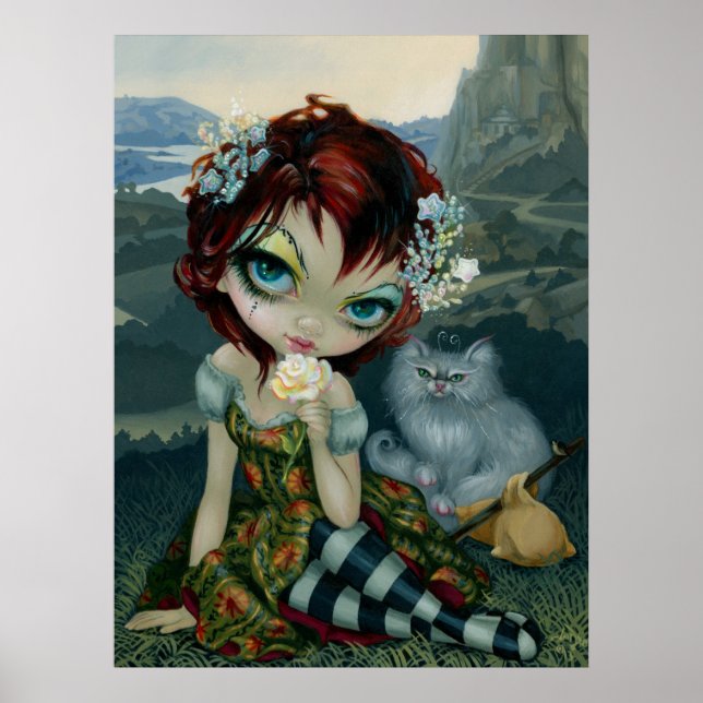 Amanda Palmer Tarot : Fol ART PRINT-fairy cat Poster (Framsidan)