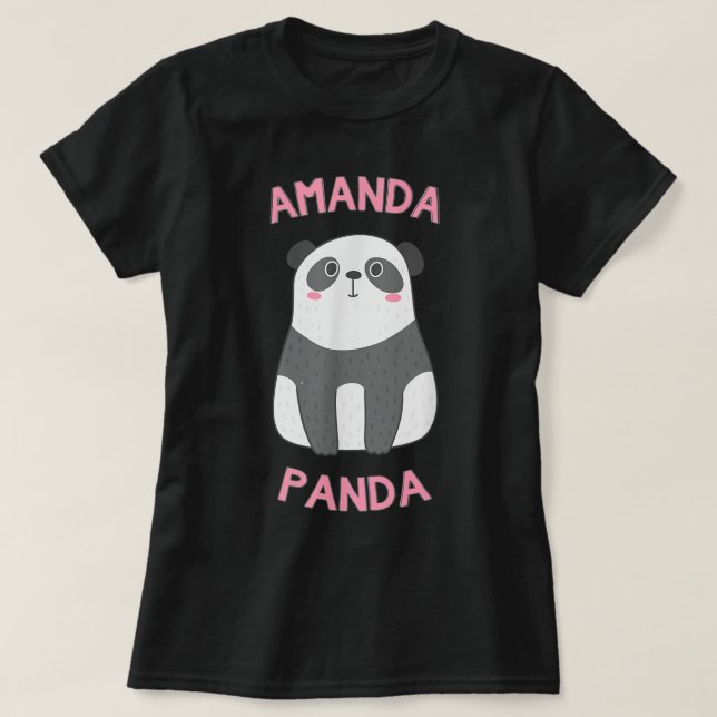 Amanda Panda Bear T Shirt (Design framsida)